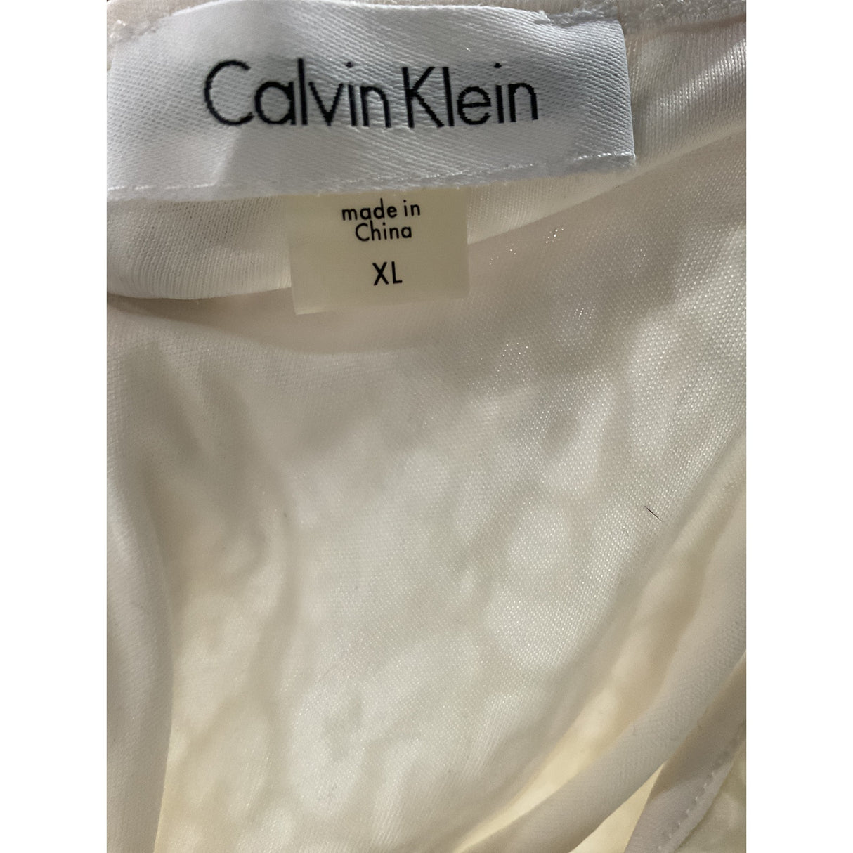 Calvin Klein White Graphic Print Blouse XL