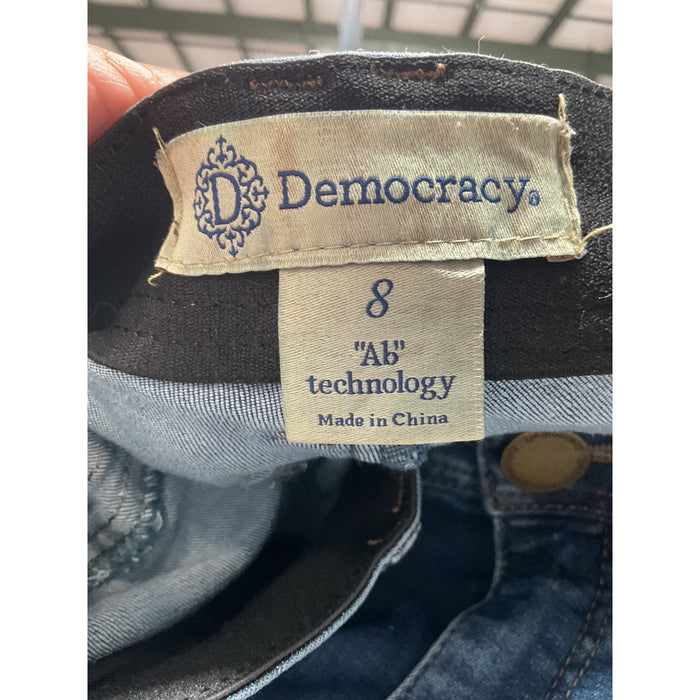 Democracy Blue Straight Jeans, Size 8 - Women's Clothing