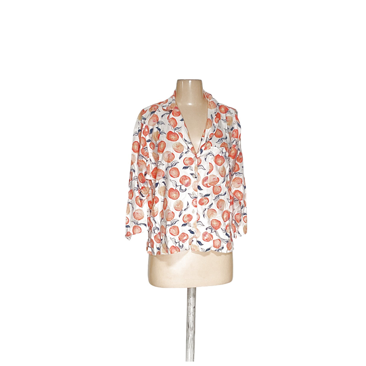 LOFT Multicolor Graphic Button-Up Top