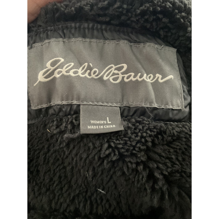 Eddie Bauer Black Cotton Parka Jacket - Women's L