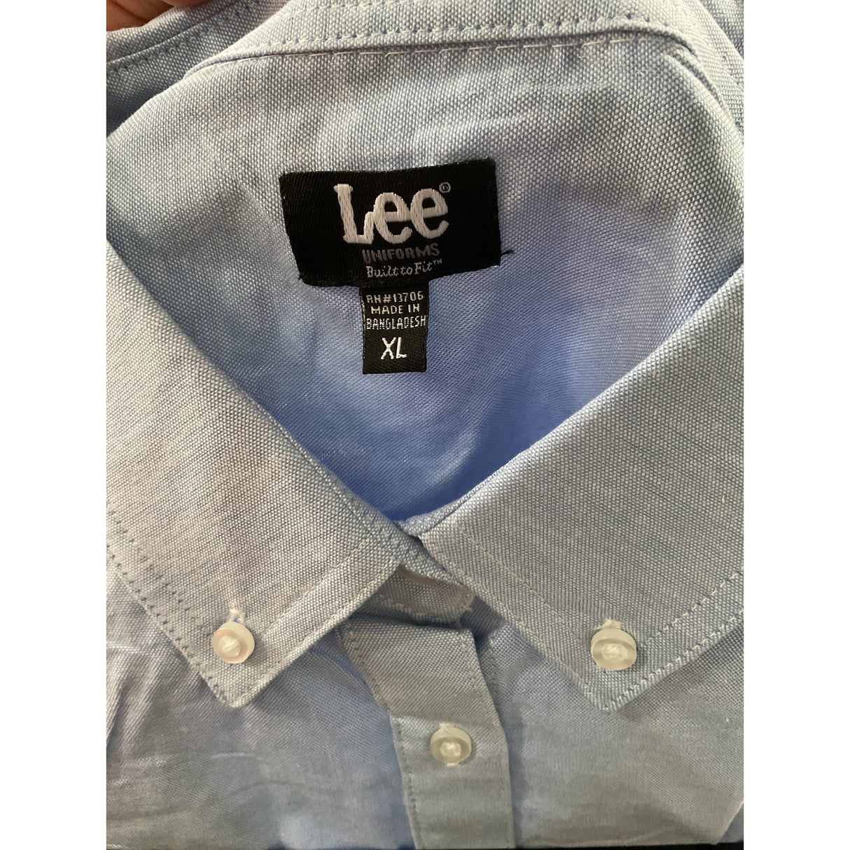 Lee Blue XL Button-Up Top, 25in Length, 20in Pit to Pit