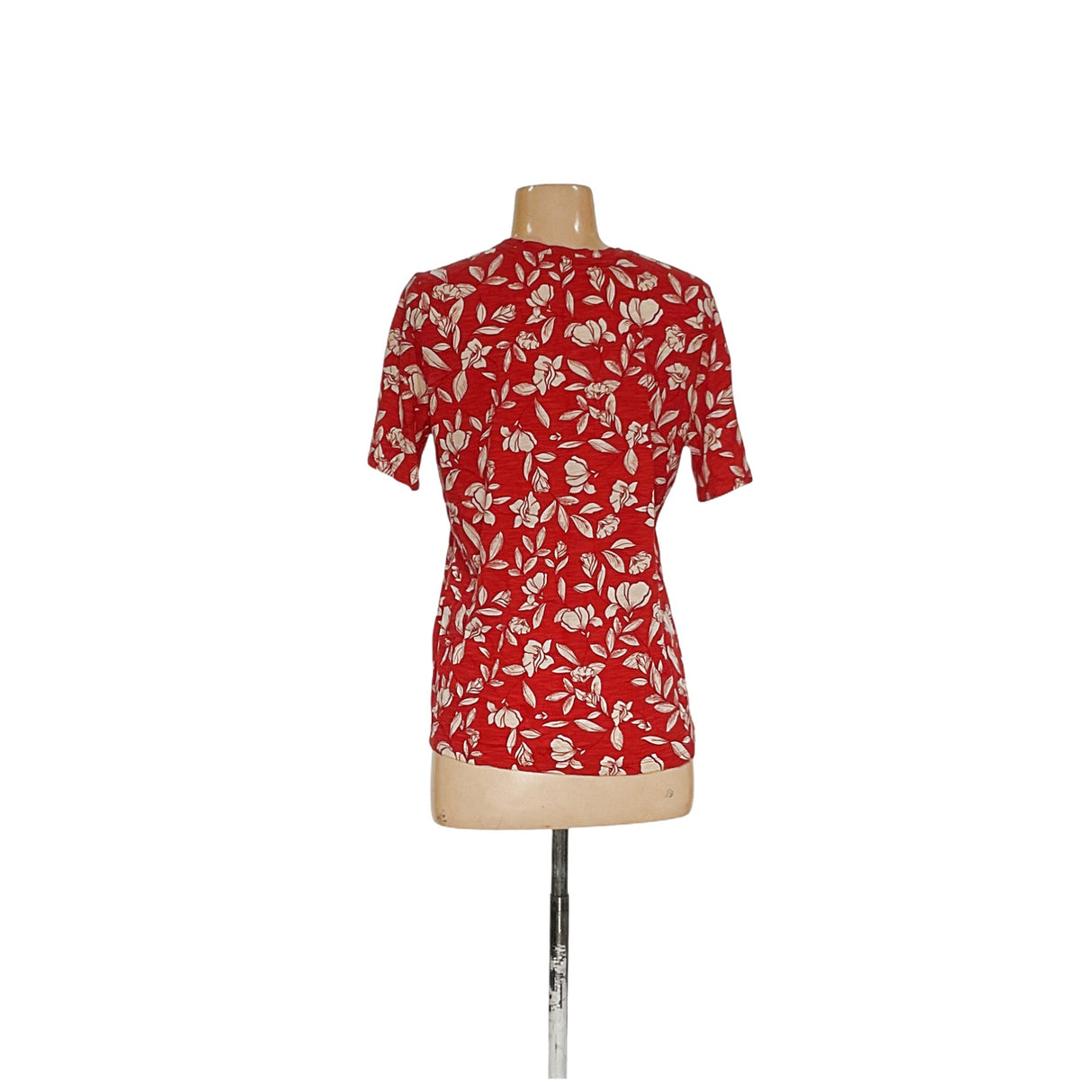 Banana Republic Red Floral Blouse Size M