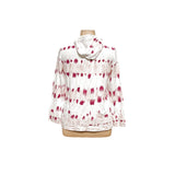 Chico's White Spotted Print Sweater