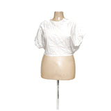 ZARA White Cotton Blouse - Women's L