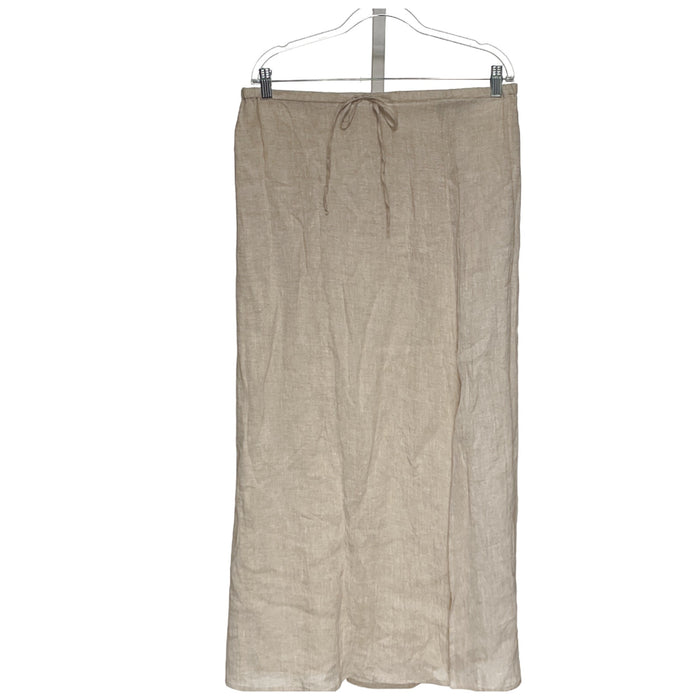 MAXMARA Beige Linen A-Line Skirt