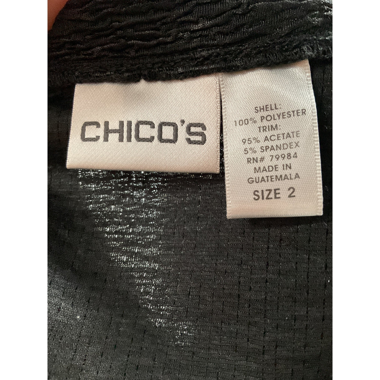 Chico's Plus Size Black Blouse