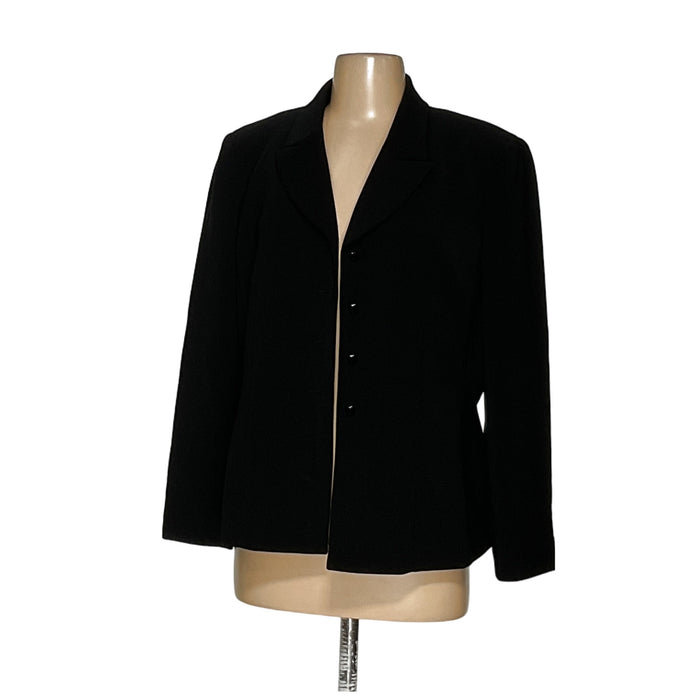 Le Suit Womens Basic Black Blazer Size 12P