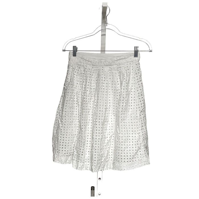 BR White Cotton Mini Skirt Size 2