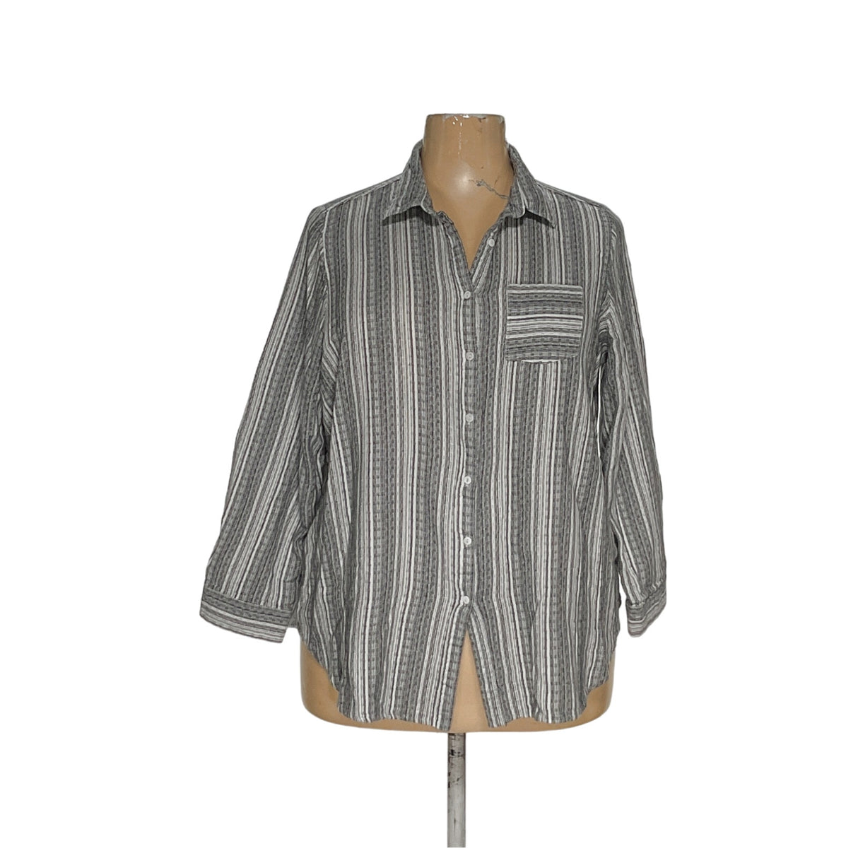 Lee Gray 2X Women's Button-Up