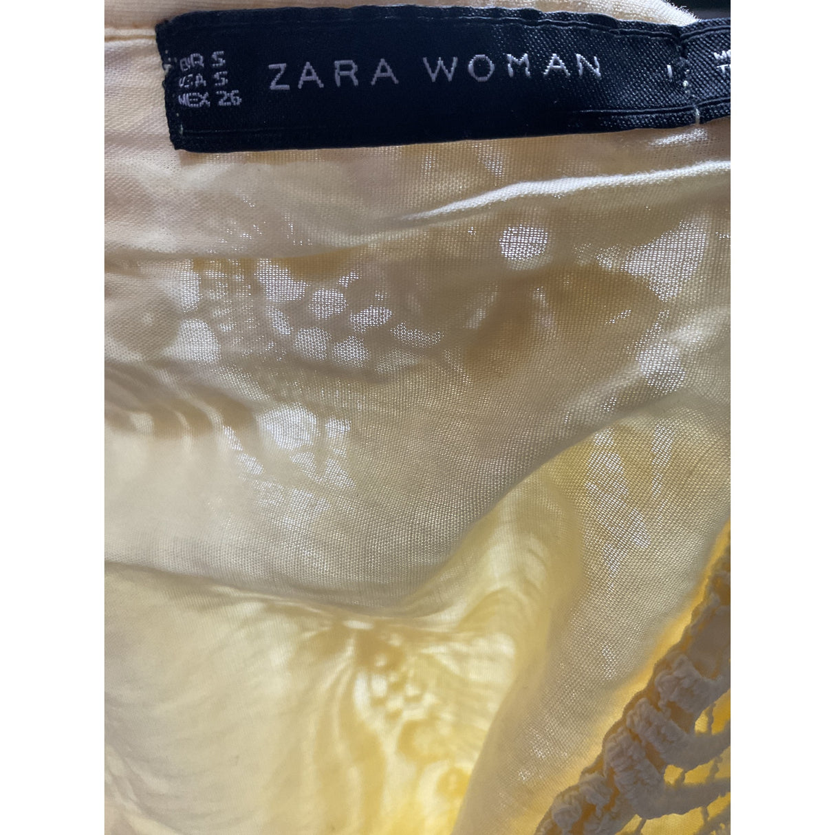 Zara Yellow Mini Skirt - Size S