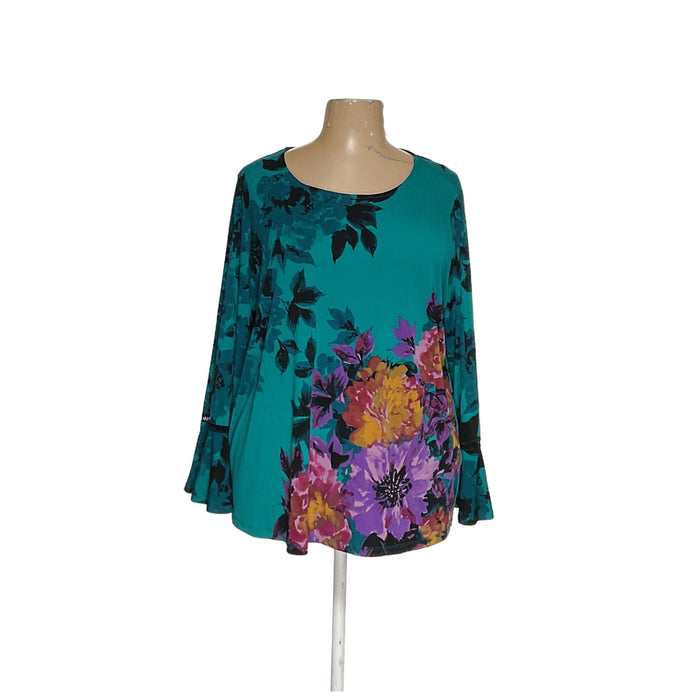 Susan Graver Multicolor Blouse - 2X