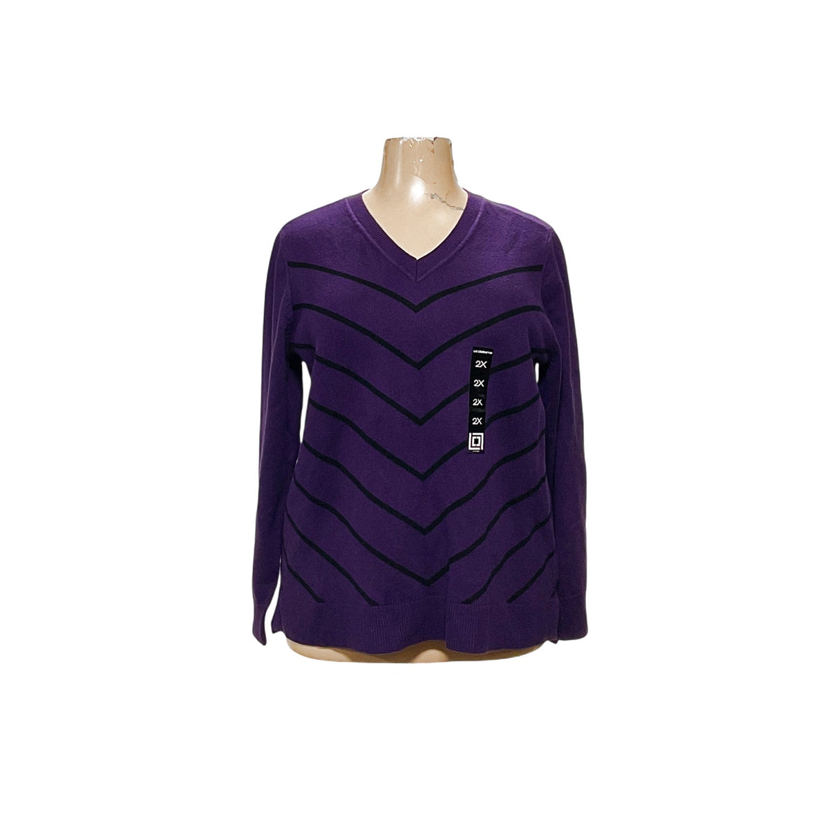 Liz Claiborne Purple Striped Sweater