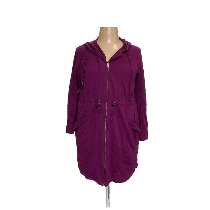 Torrid Purple Plus Size Full Zip Sweater