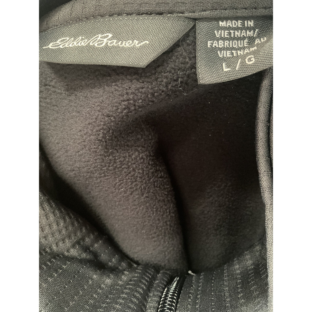 Eddie Bauer Gray Full Zip Sweatshirt L