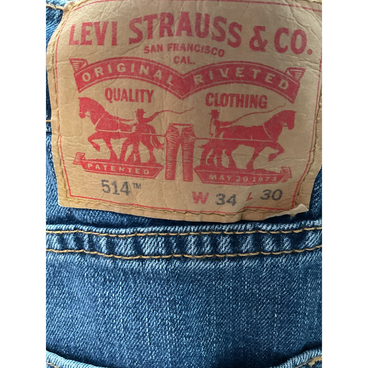 Levi's Men's Blue Straight Jeans 34 x 30