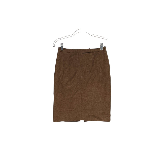 Lauren by Ralph Lauren 4P Brown Wool Mini Skirt