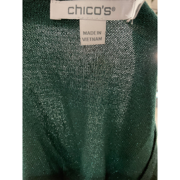 Chico's Green Rayon Blouse - Women's M