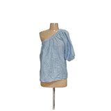 LOFT Blue Linen Blouse - Women's Size S