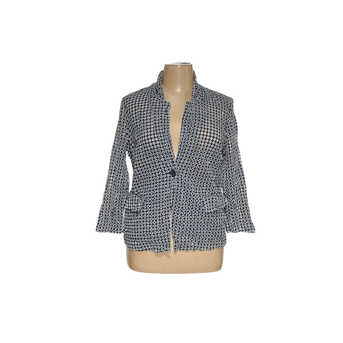 Chico's Blue Cotton Blazer - Size 2