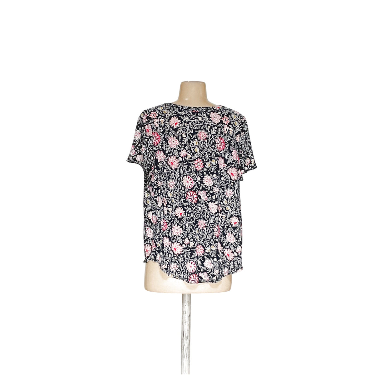 LOFT Black Floral Blouse, M