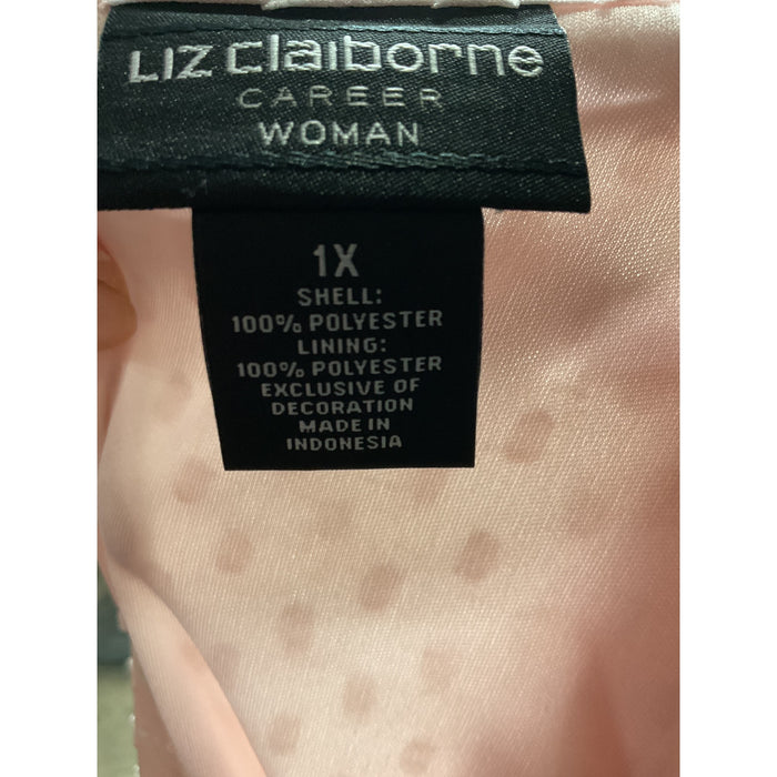 Liz Claiborne Pink Blouse 1X Plus