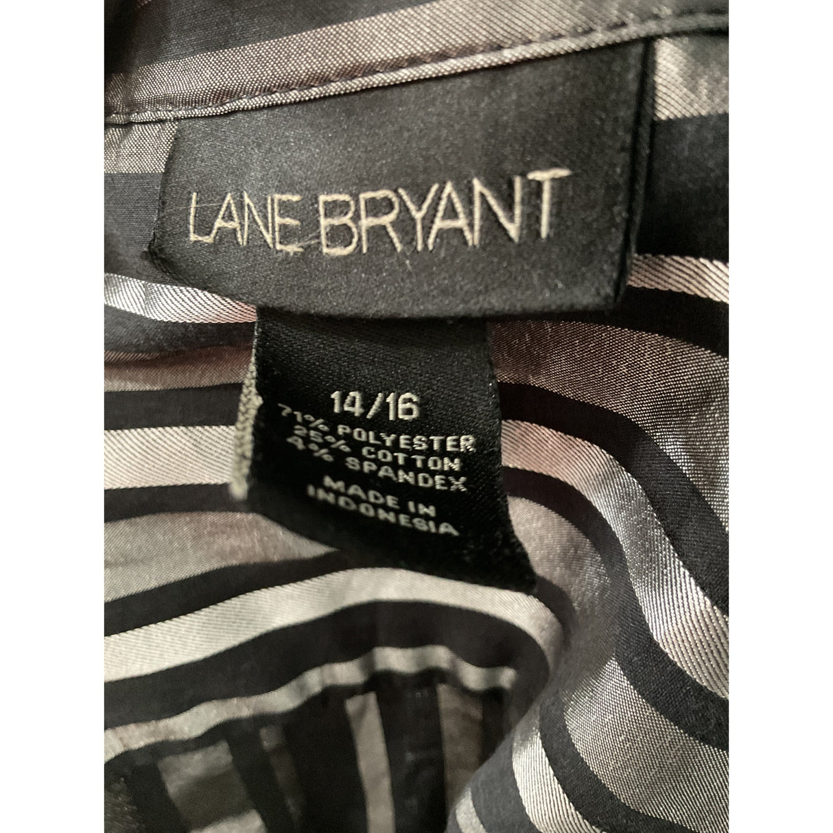 Lane Bryant Black Polyester Blouse