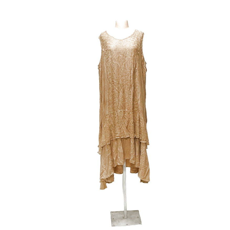 Catherines Shift Dress - Beige - Size 3X