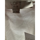 LOFT Beige Plus Size Blouse - 22