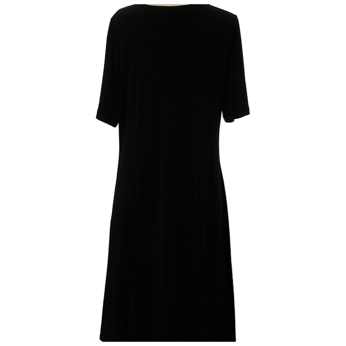 Susan Graver Shift Dress - Women's Midi - Black - Size M