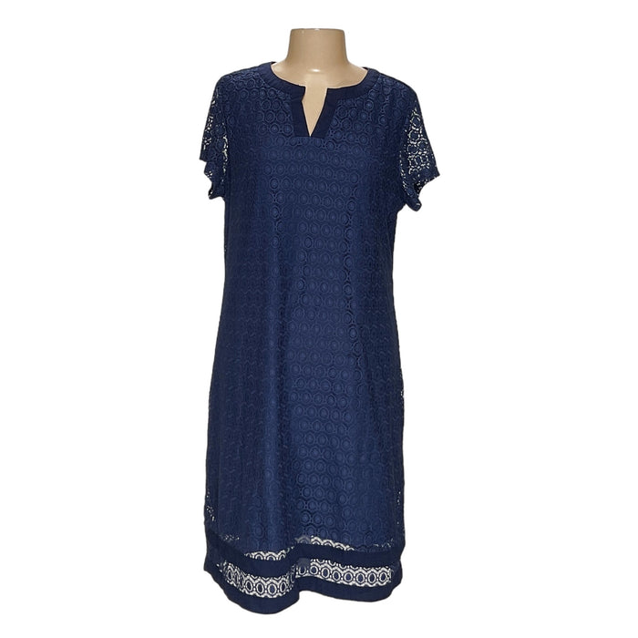 Isaac Mizrahi Blue Shift Dress - Women's L