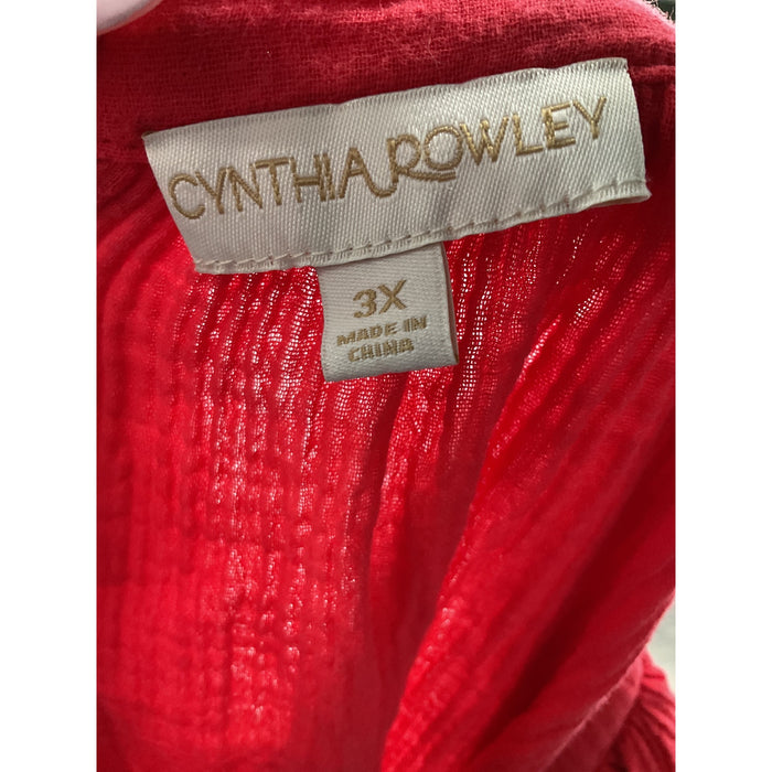 Cynthia Rowley Plus Red Long Shift Dress