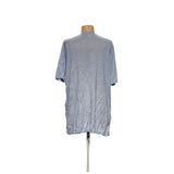 J.JILL Blue Linen Knit Button-Up Top