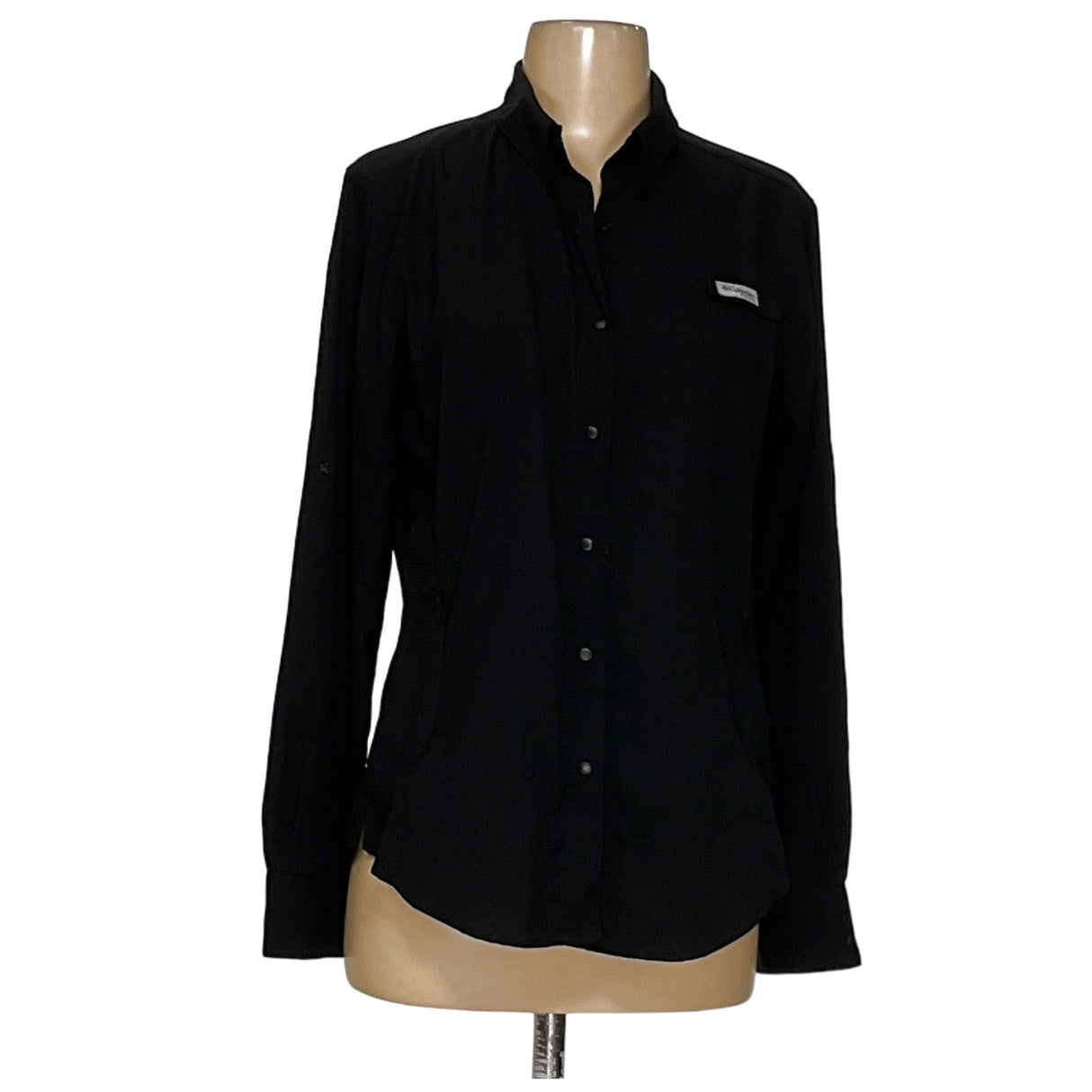 Columbia Women's Black Button-Up Top, Size M