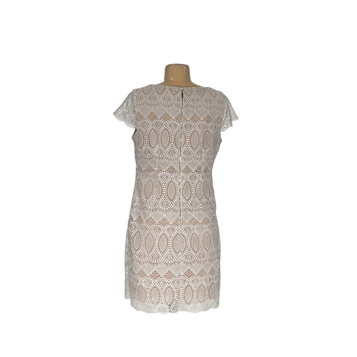 Eliza J Shift Dress, White, Midi Length