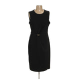 Calvin Klein Black Wrap Midi Dress - Women's Size 10