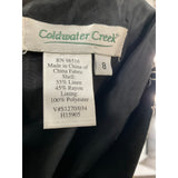 Coldwater Creek Black Shirt Dress, Size 8