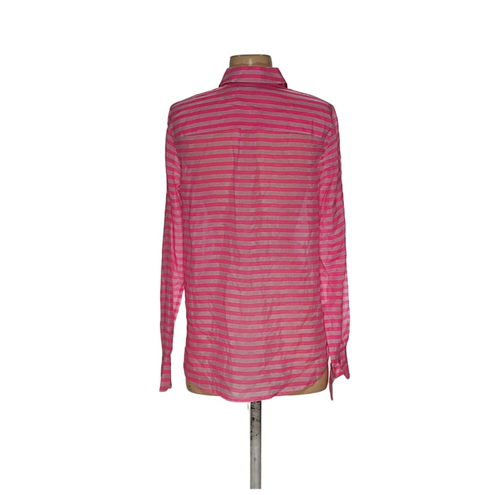 J. Crew Pink Button-Up Top Size 6