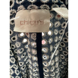 Chico's Blue Cotton Blazer - Size 2