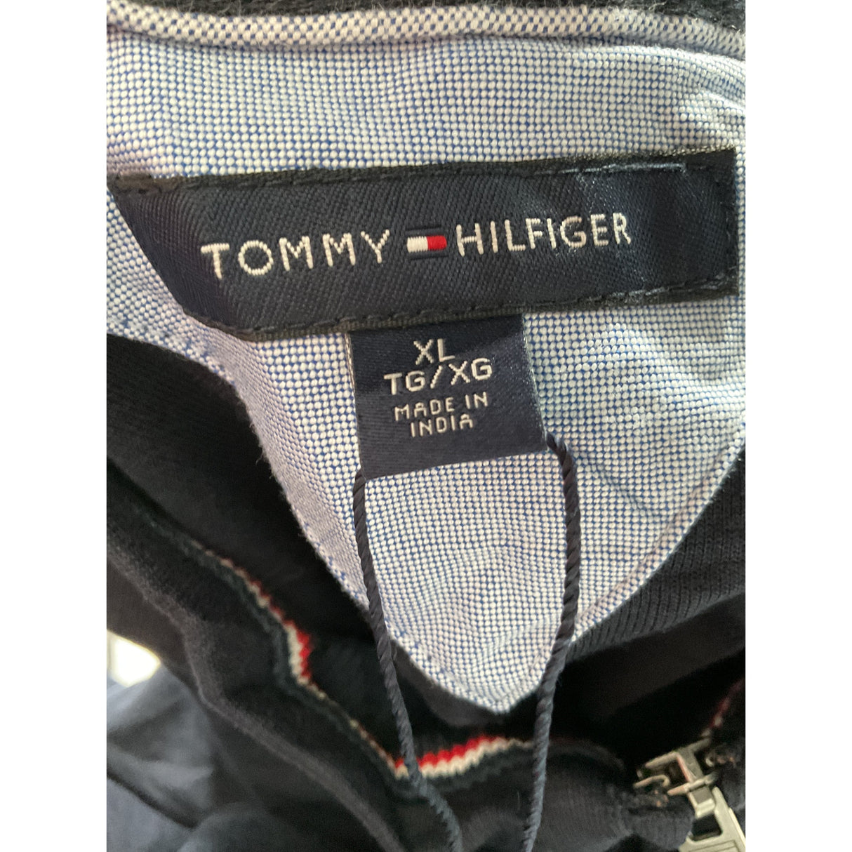 Tommy Hilfiger Blue Henley Sweatshirt XL