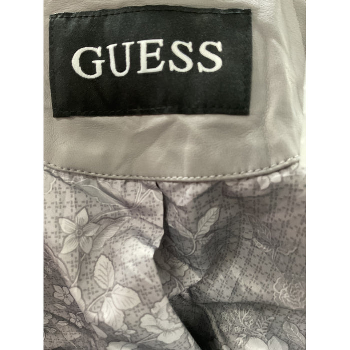 GUESS Gray Polyurethane Moto Jacket - Women's XS