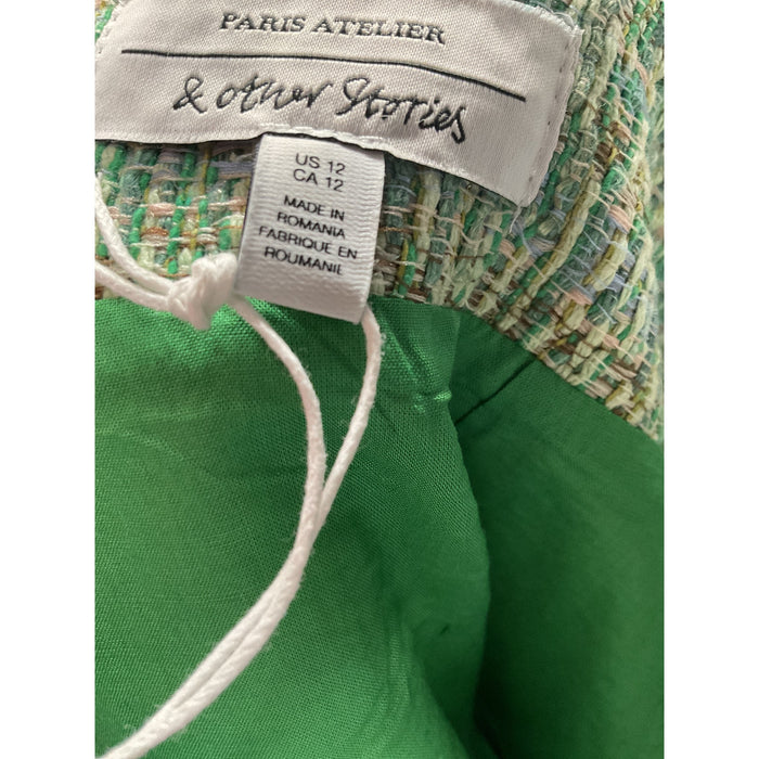 & Other Stories Green Mini Skirt - Size 12