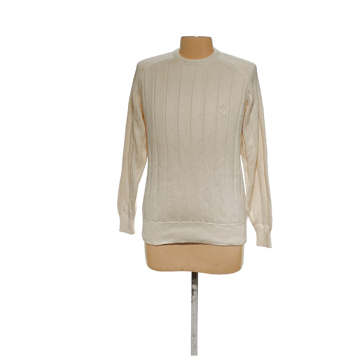 Nautica Cream Cotton Pullover Sweater, Medium