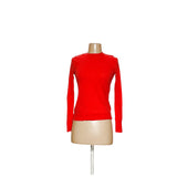 J. Crew Orange Wool Knit Blouse XXS