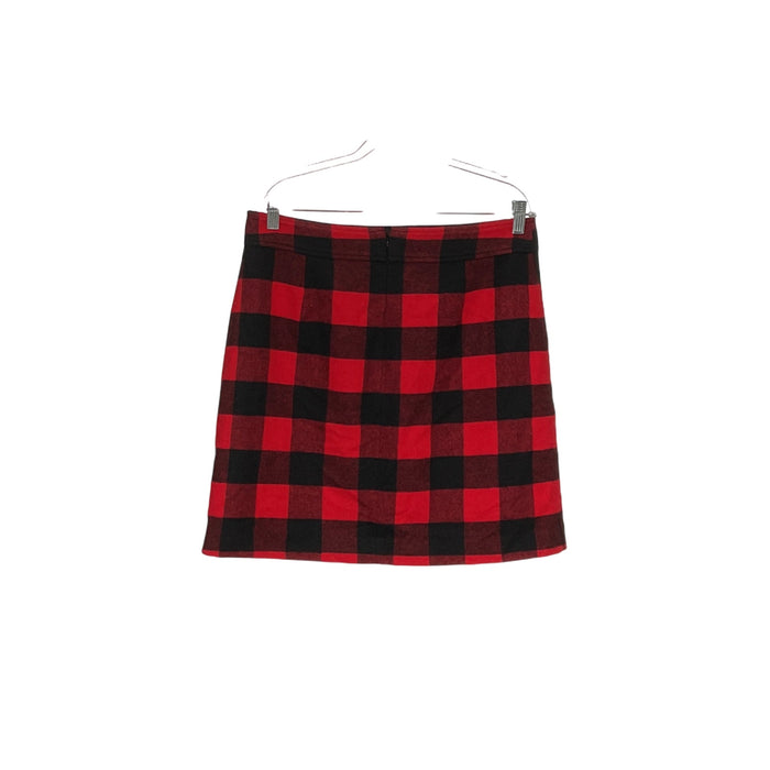 J. Crew Red Wool Mini Skirt Size 12