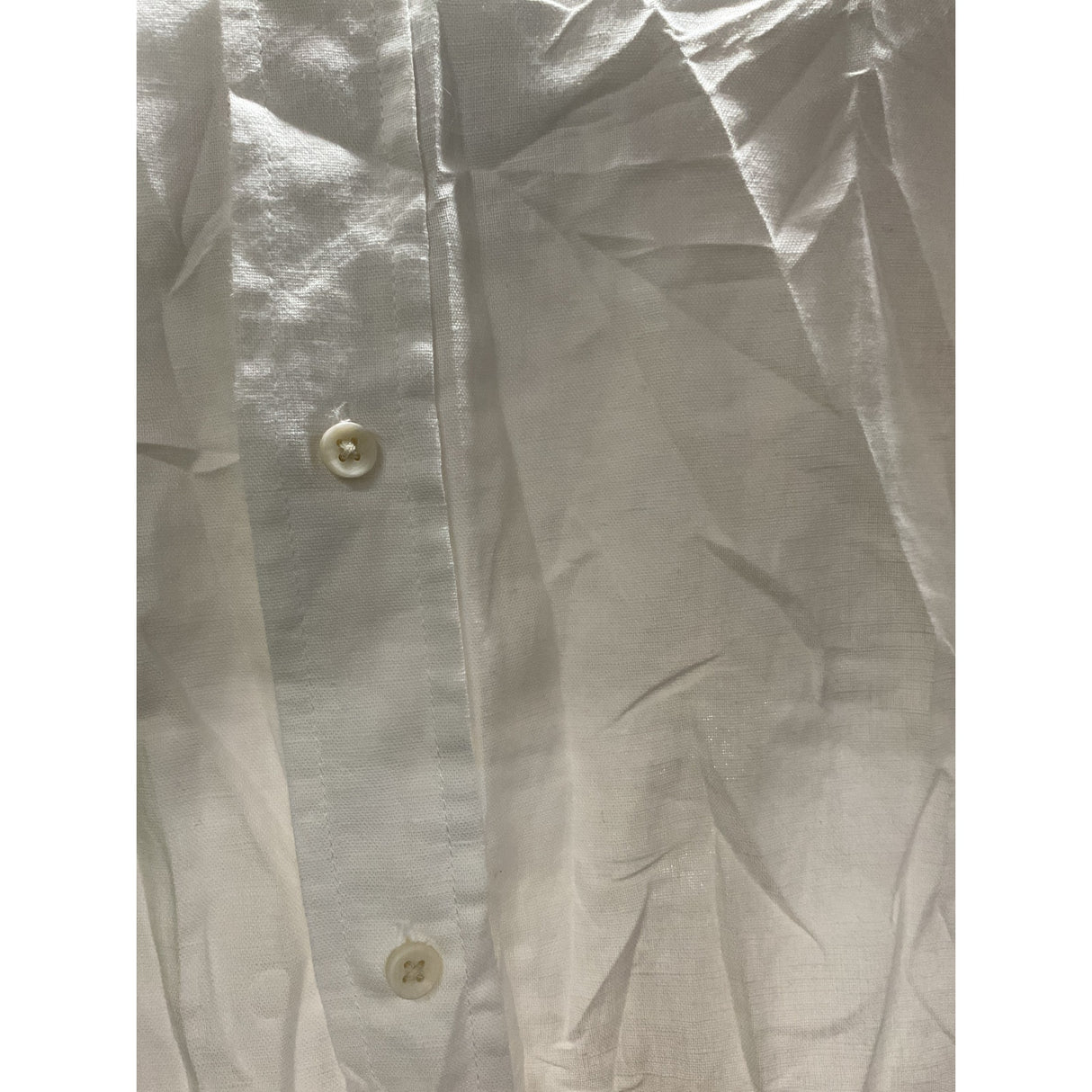 ZARA White Linen Long Sleeve Shirt - Men's M