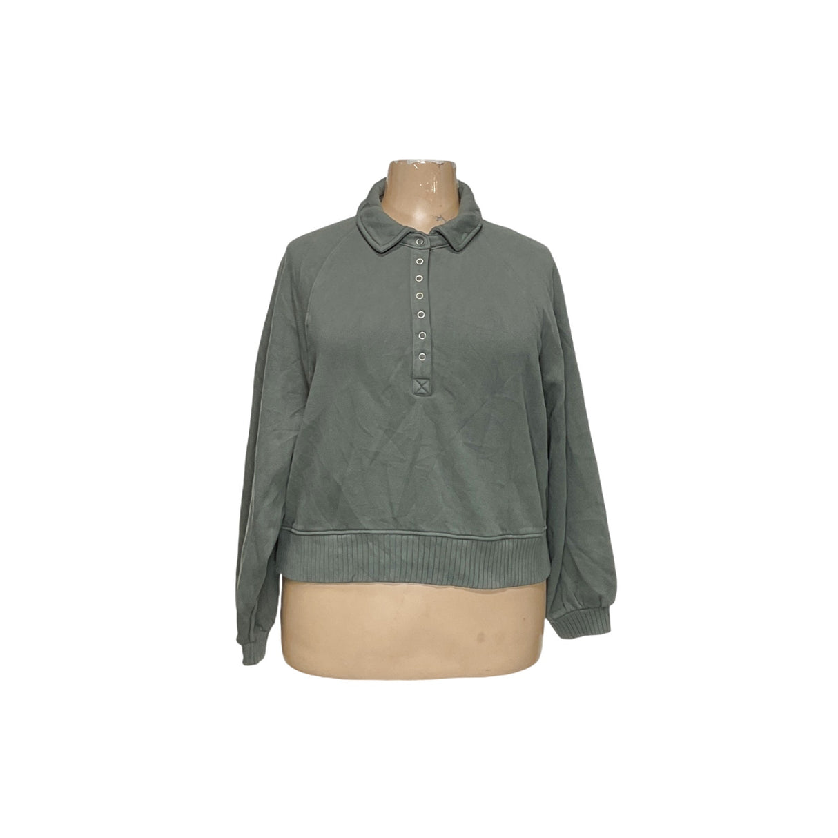 Aerie Green Henley Sweater - Women's LG