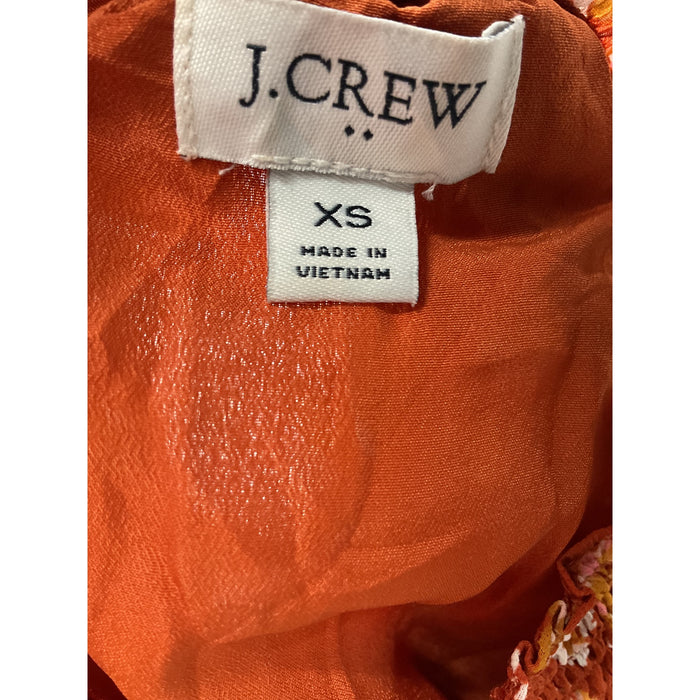 J. Crew Orange Cotton Blouse XS