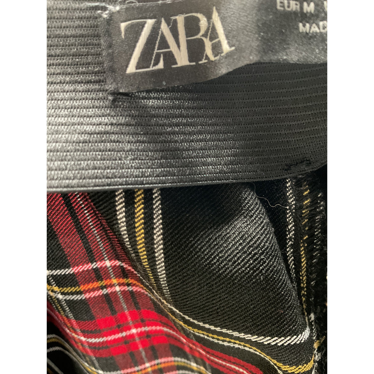 ZARA Multicolor Plaid Skinny Pants