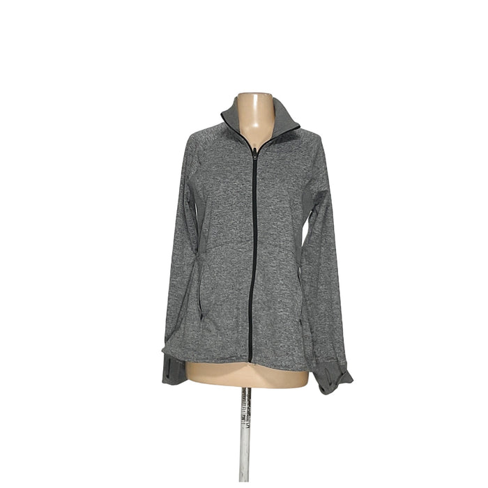 Champion Full Zip Gray Sweater, Women's L