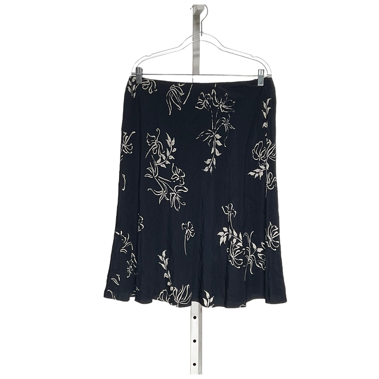 LR Lauren Silk A-Line Skirt - Blue, Size L